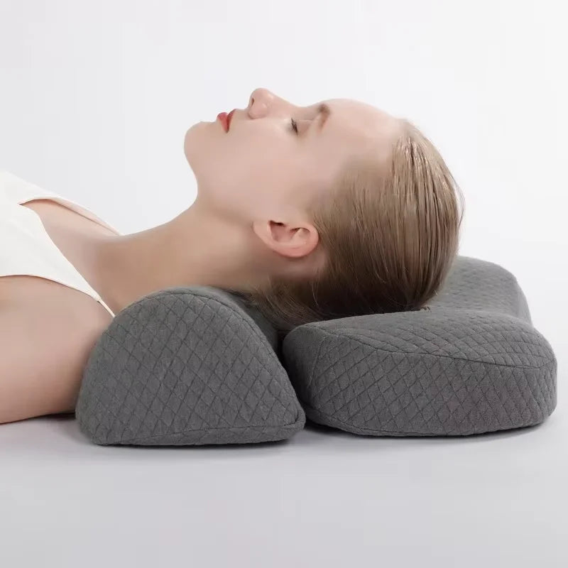 Ergonomic Cervical Pillow for Side Sleepers – Contoured Memory Foam Neck Support Pillow for Neck Pain Relief