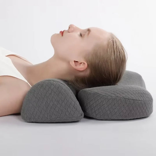 Ergonomic Cervical Pillow for Side Sleepers – Contoured Memory Foam Neck Support Pillow for Neck Pain Relief