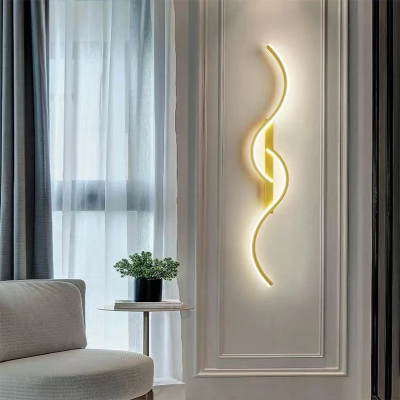 Modern Minimalist LED Wall Sconce Lighting – 24-Inch Long Strip Wall Lamp for Bedroom and Living Room