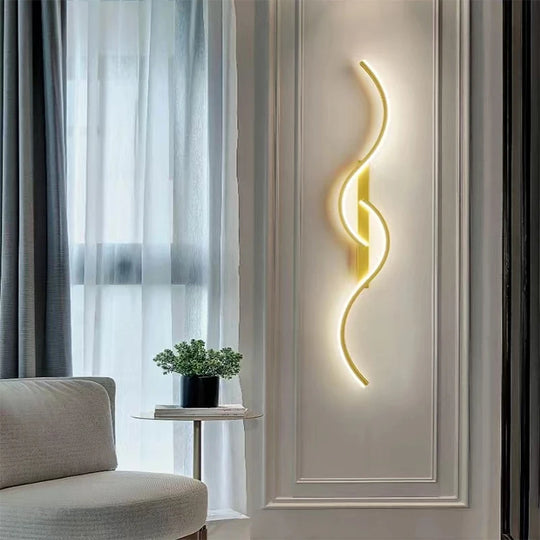 Modern Minimalist LED Wall Sconce Lighting – 24-Inch Long Strip Wall Lamp for Bedroom and Living Room