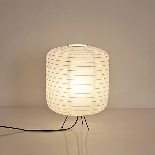 Japanese Rice Paper Table Lamp with Bamboo Frame – Elegant Minimalist Design for Bedroom or Living Room