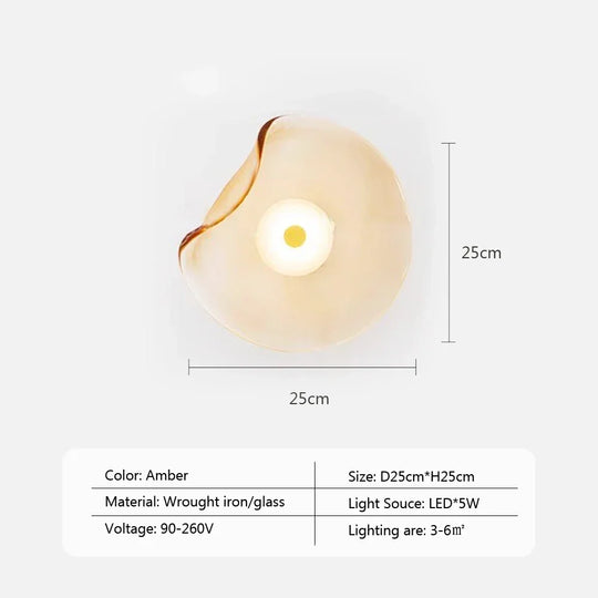 Variant image for Modern LED Glass Wall Lamp Sconce Light – Elegant Design in Blue, Gray, Amber for Stylish Home Illumination-2
