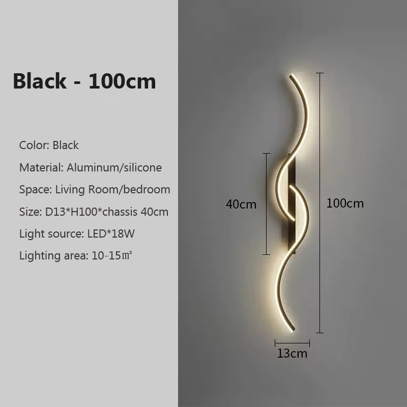 Variant image for Modern Minimalist LED Wall Sconce Lighting – 24-Inch Long Strip Wall Lamp for Bedroom and Living Room-5