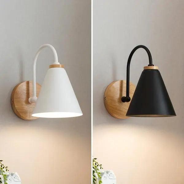 Modern Nordic Wall Lamp Sconce – Sleek Black, White, or Gray Design for Warm Ambient Lighting