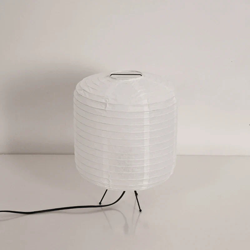 Japanese Rice Paper Table Lamp with Bamboo Frame – Elegant Minimalist Design for Bedroom or Living Room