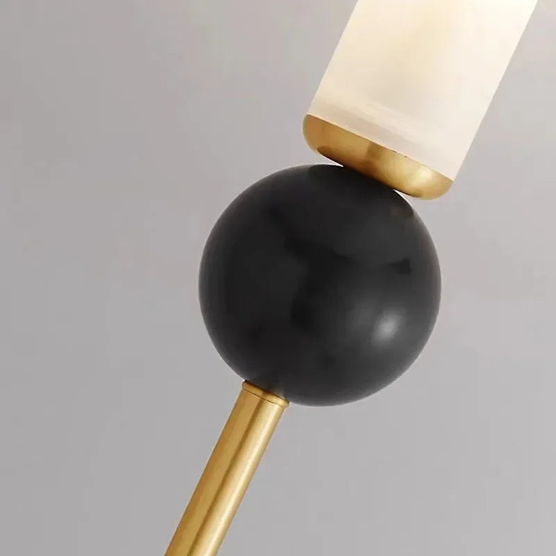 Marble Wall Sconce Light with Copper Body – Elegant Gold or Black Finish for Stylish Indoor Lighting
