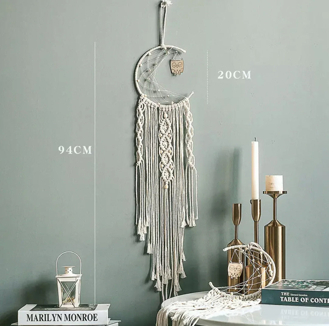 Variant image for Bohemian Macrame Wall Hanging Tapestry – 96cm Cotton Wall Art Decor for Kids' Rooms and Nurseries-5