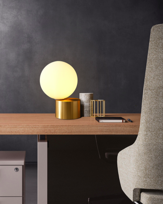 Touch Control Table Lamp with Unique Golden Finish – Stylish Bedside or Desk Lamp for Modern Home Decor