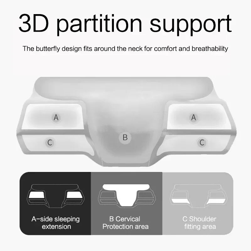 Cervical Memory Foam Neck Pillow for Neck Pain Relief – Anti-Snoring and Ergonomic Neck Support Pillow
