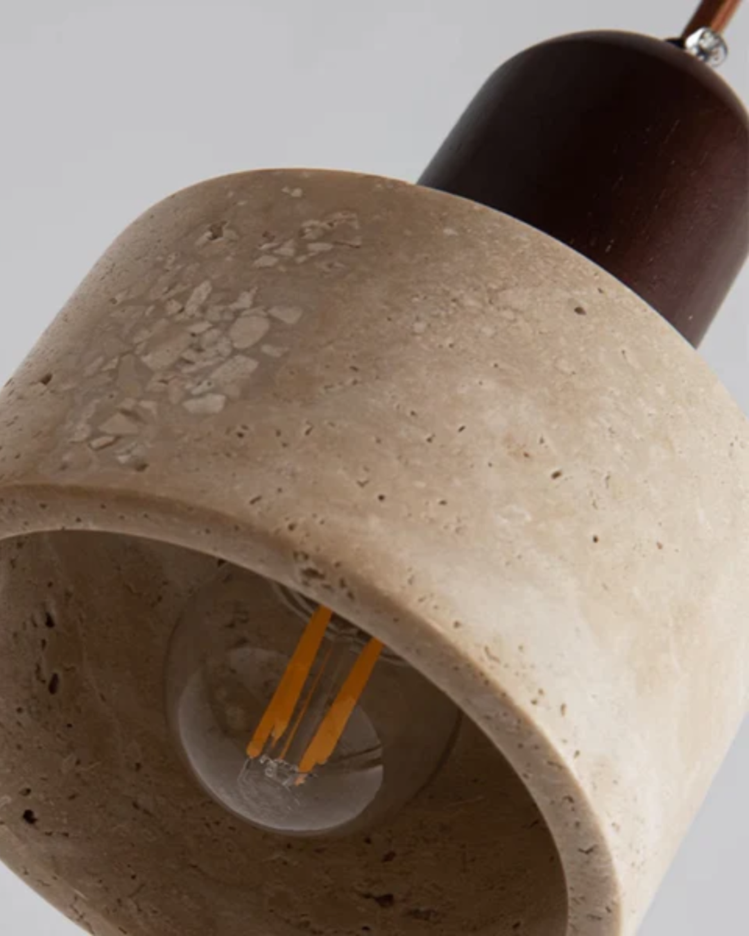 Elegant Stone Pendant Lamp – Natural Lighting for a Cozy Ambiance