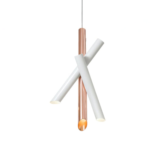Modern Black Pendant Light for Kitchen Island – Adjustable Height Aluminum Tube Design with Integrated LED