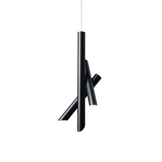 Variant image for Modern Black Pendant Light for Kitchen Island – Adjustable Height Aluminum Tube Design with Integrated LED-5