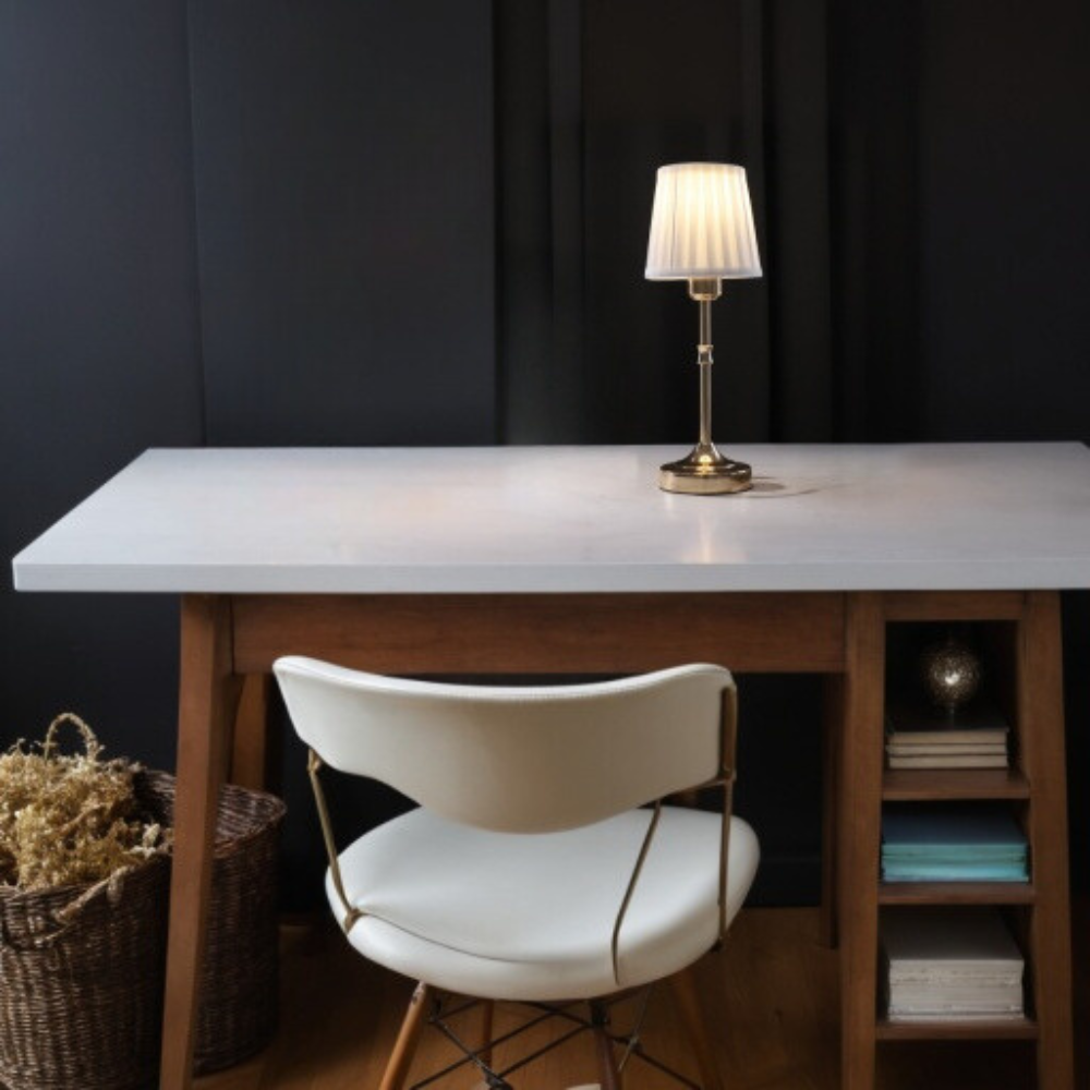 Rechargeable Cordless Table Lamp with Dimmable Lighting – Elegant Iron Frame and Fabric Shade for Bedside or Living Room