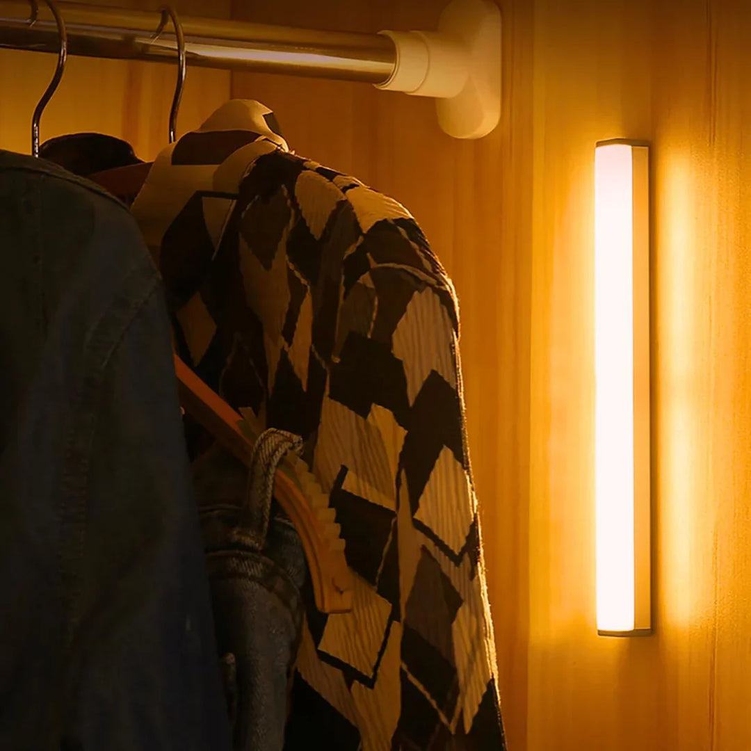 Motion-Activated LED Light with Magnetic Tape – Battery or USB Rechargeable, Energy-Efficient Indoor Lighting