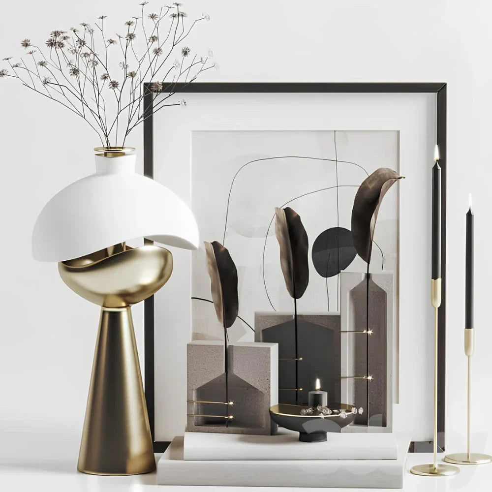 Sculpted Cordless Table Lamp with Dimmable Touch Control – Portable Design for Bedside or Living Room Lighting