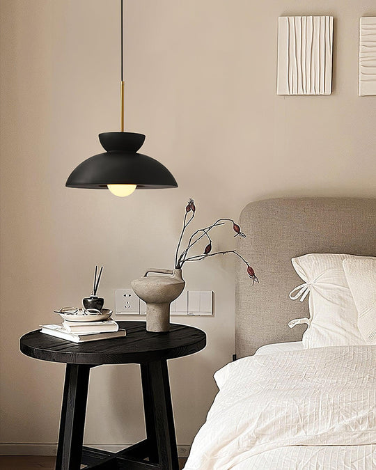 Lampe Suspendue Noire Moderne – Luminaire Plafonnier en Résine Unique pour Cuisine et Salle à Manger – Éclairage Suspendu à Hauteur Réglable