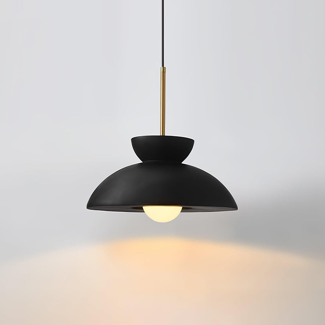 Lampe Suspendue Noire Moderne – Luminaire Plafonnier en Résine Unique pour Cuisine et Salle à Manger – Éclairage Suspendu à Hauteur Réglable