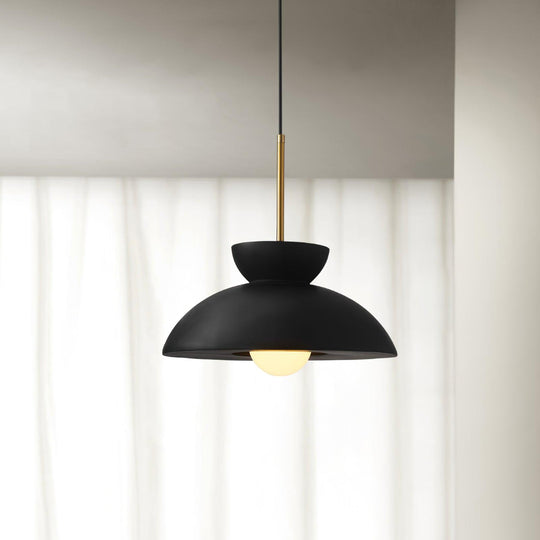 Lampe Suspendue Noire Moderne – Luminaire Plafonnier en Résine Unique pour Cuisine et Salle à Manger – Éclairage Suspendu à Hauteur Réglable