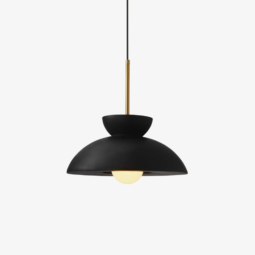 Modern Black Pendant Lamp – Unique Resin Ceiling Light for Kitchen and Dining Room – Adjustable Height Hanging Lighting