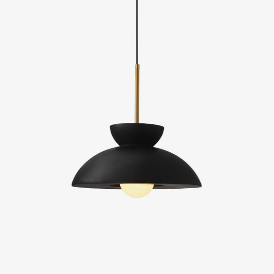 Lampe Suspendue Noire Moderne – Luminaire Plafonnier en Résine Unique pour Cuisine et Salle à Manger – Éclairage Suspendu à Hauteur Réglable
