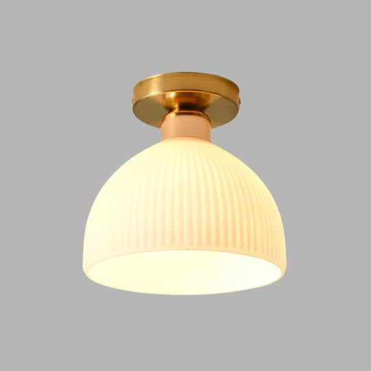 Variant image for Modern Milk White Glass Flush Mount Ceiling Light Fixture – Elegant Illumination for Contemporary Spaces-3