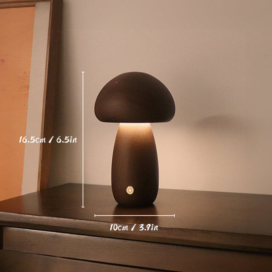Variant image for Rechargeable Wooden Mushroom Table Lamp – Touch-Sensitive LED Bedside Lamp for Cozy Ambiance, Cordless and Eco-Friendly Design-4