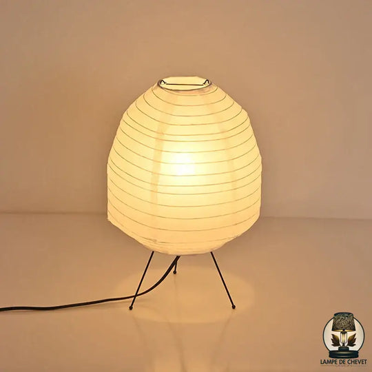 Japanese Rice Paper Table Lamp with Bamboo Frame – Elegant Minimalist Design for Bedroom or Living Room