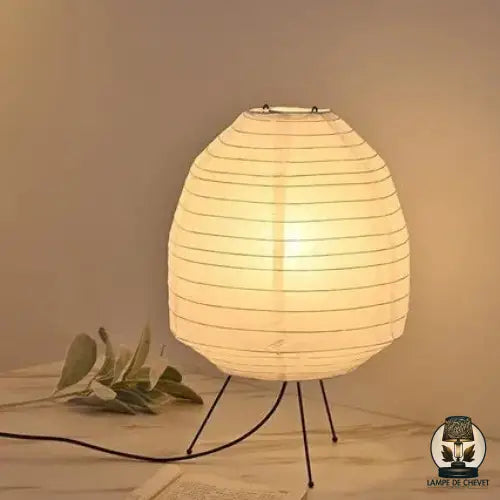 Japanese Rice Paper Table Lamp with Bamboo Frame – Elegant Minimalist Design for Bedroom or Living Room