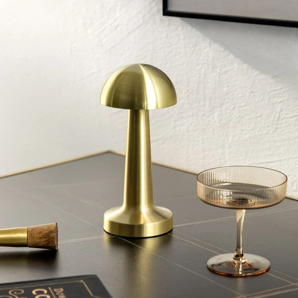 Restaurant Bar Table Lamp | Durable Iron | Adjustable Brightness | Cordless + Portable