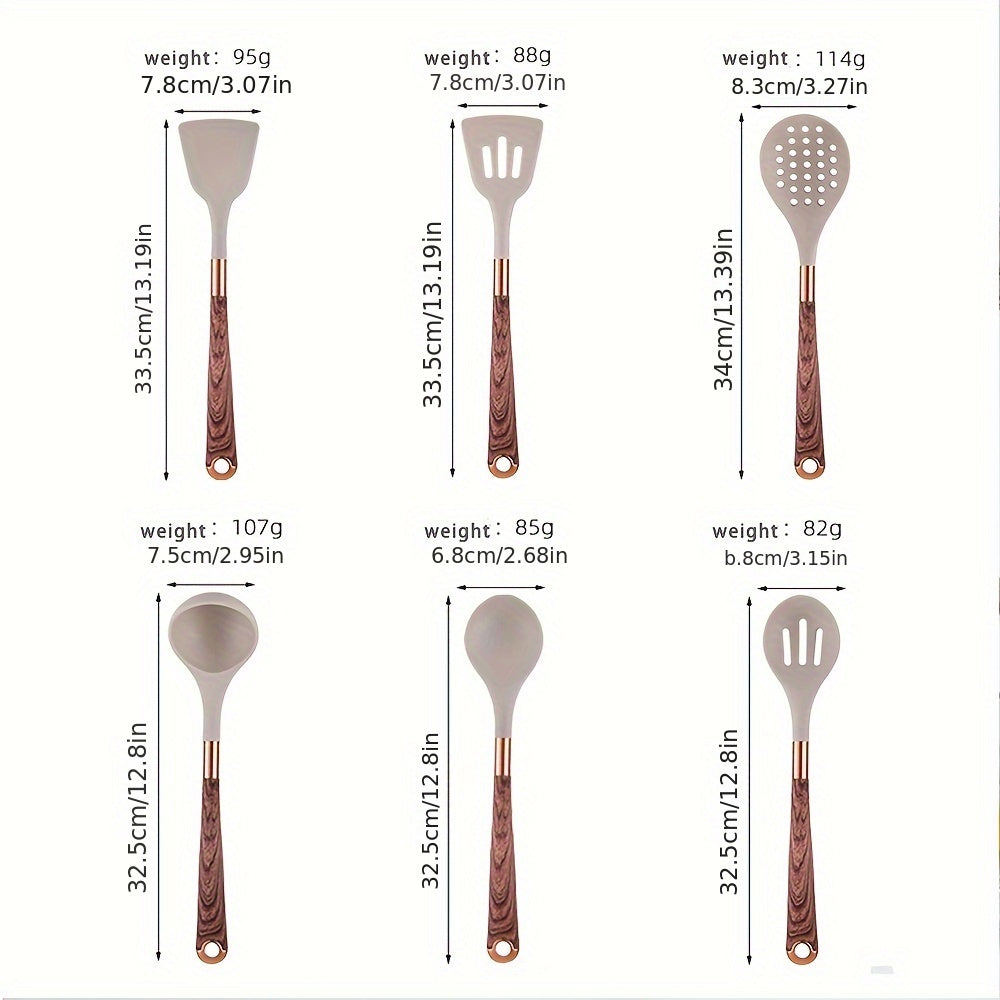 11pcs BPA-Free Non-Stick Wood and Silicone Kitchen Utensil Set – Heat Resistant Cooking Tools & Gadgets