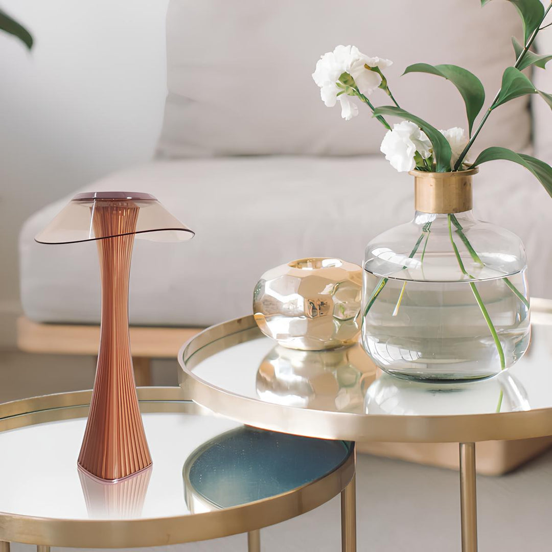 Elegant Sculpted Floor Lamp with Wireless Rechargeable Design – Versatile LED Lighting Options in Warm, Cool, and Natural White