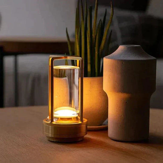 Elegant Waterproof Crystal Table Lamp – Dimmable Battery Operated Cordless Design for Indoor and Outdoor Use