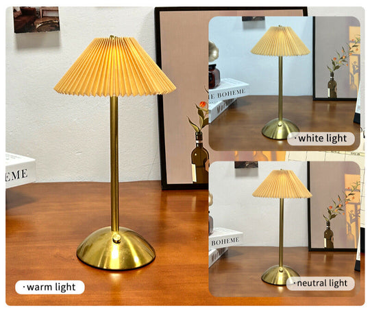 Scandinavian Cordless Table Lamp with Touch Control and USB Charging – LED Bedside or Desk Lamp