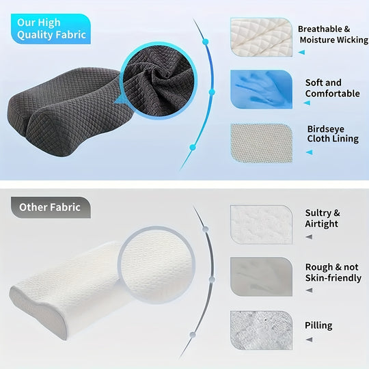 Ergonomic Neck Pillow, Contemporary Style, Adjustable Cervical Support for Shoulder & Cervical Pain Relief