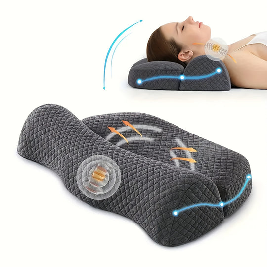 Ergonomic Neck Pillow, Contemporary Style, Adjustable Cervical Support for Shoulder & Cervical Pain Relief