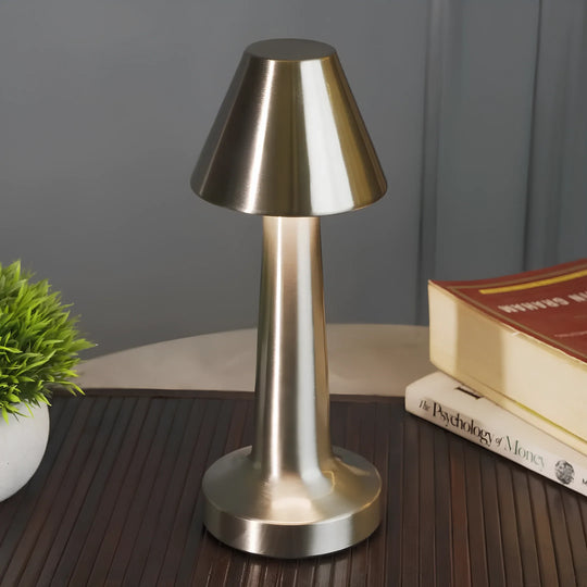 Restaurant Bar Table Lamp | Durable Iron | Adjustable Brightness | Cordless + Portable