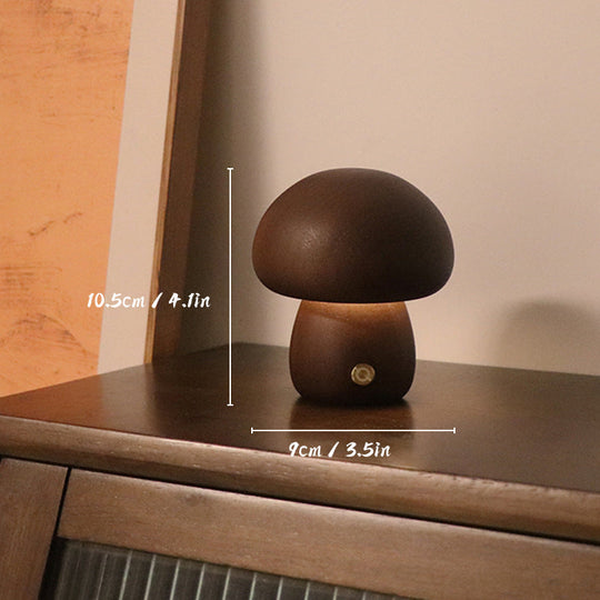 Variant image for Rechargeable Wooden Mushroom Table Lamp – Touch-Sensitive LED Bedside Lamp for Cozy Ambiance, Cordless and Eco-Friendly Design-2