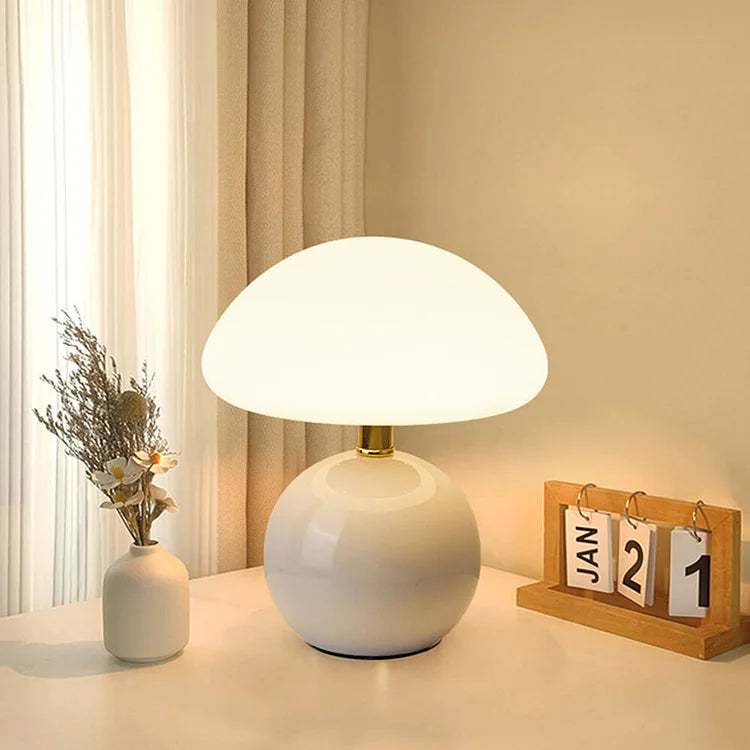 French Style | Ceramic Mushroom Table Lamp
