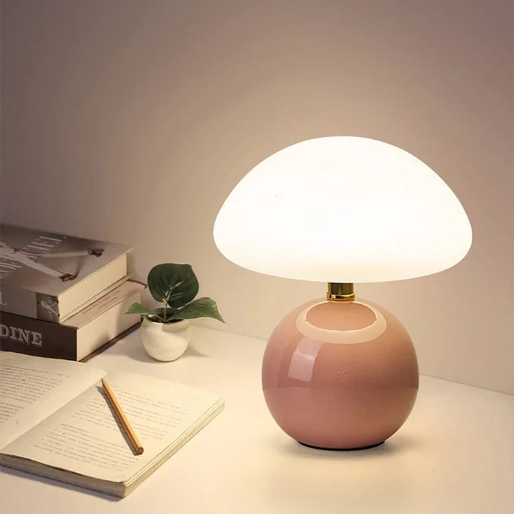 French Style | Ceramic Mushroom Table Lamp
