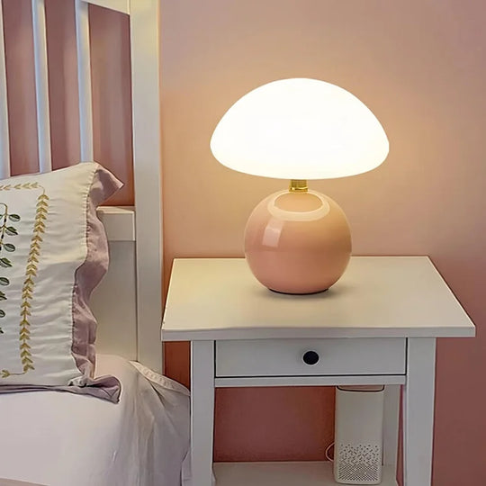 French Style | Ceramic Mushroom Table Lamp