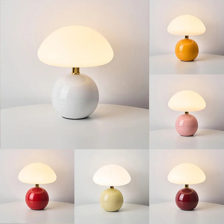 French Style | Ceramic Mushroom Table Lamp