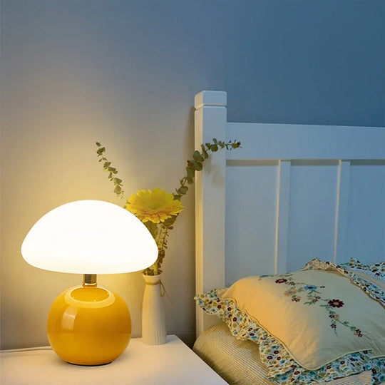 French Style | Ceramic Mushroom Table Lamp
