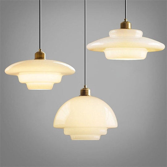 Elegant White Glass Pendant Light | Modern Minimalist Hanging Lamp