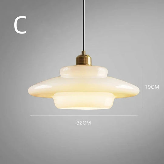 Elegant White Glass Pendant Light | Modern Minimalist Hanging Lamp