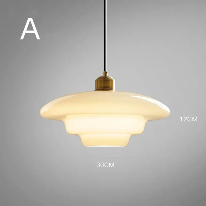 Elegant White Glass Pendant Light | Modern Minimalist Hanging Lamp