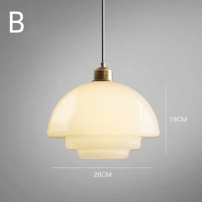 Elegant White Glass Pendant Light | Modern Minimalist Hanging Lamp