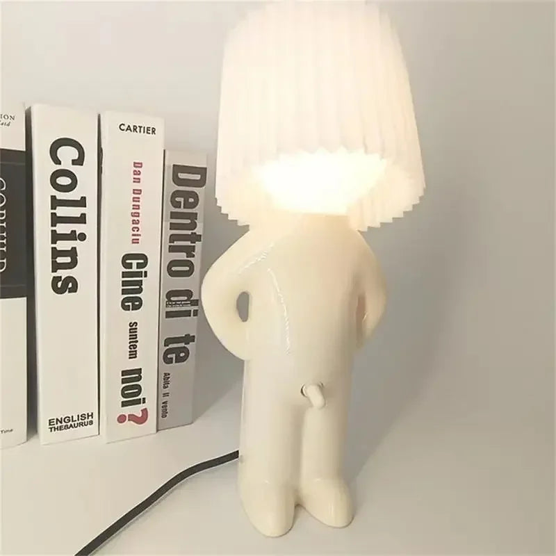 Creative LED Table Lamp – Portable Nightstand Lamp with Playful Design and Soft Lighting for Home Decor