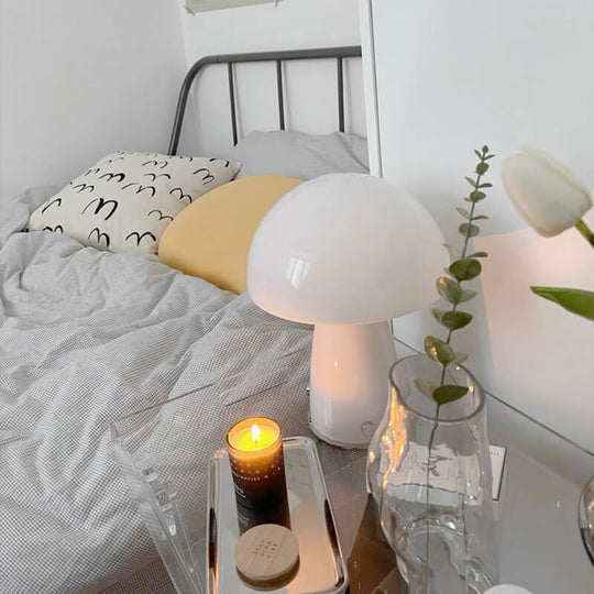 Variant image for Elegant Glass Mushroom Table Lamp – Nature-Inspired Decorative Lighting for Home, 12 Height, Warm Glow, Indoor Use-2