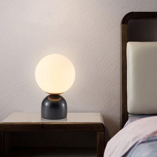 Elegant Minimalist Marble Table Lamp – Soft Lighting for Bedside, Desk, or Living Room