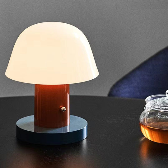 Whimsical Mushroom Table Lamp with Touch Control and Adjustable LED Brightness for Bedroom or Living Room